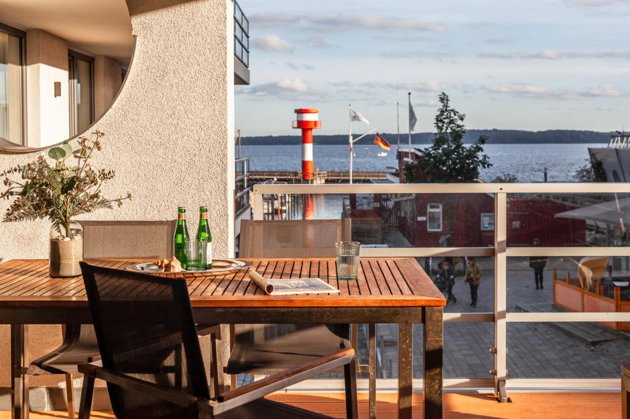 Apartmenthaus Hafenspitze Ap 5 - "Am Yachthafen 5" - Blickrichtung Offenes Meerstrandpromenade Eckernförde Exterior foto